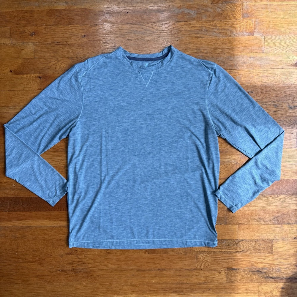 Johnnie O Course Performance Shirt Large Baltic Long Sleeve Featherweight UPF